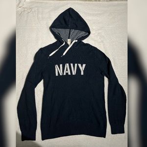 H&M Sweater Wool Navy Navy Blue Size Medium Hoodie
